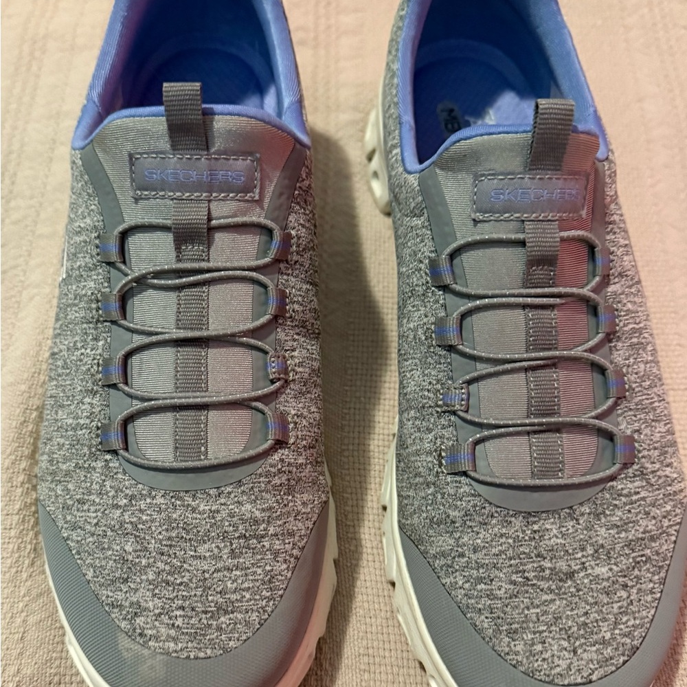 Skechers Gray and Blue Air-Cooled Sneakers - Picture 3 of 9